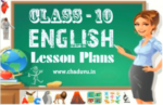 Class 10 English Lesson plans