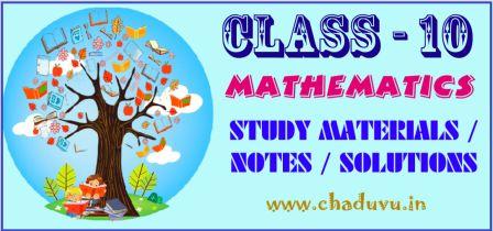 Class 10 Mathematics Study materials
