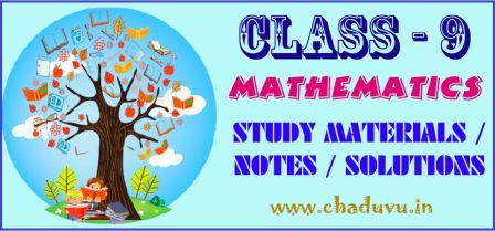 Class 9 Mathematics Study materials