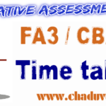 FA3 CBA2 New Time table