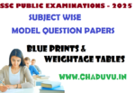 SSC MODEL QUESTION PAPERS BLUE PRINTS