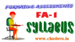 Formative Assessment-1 syllabus