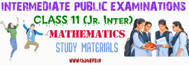 Class 11 Mathematics Study materials