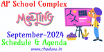 AP School Complex meetings September 2024 Agenda