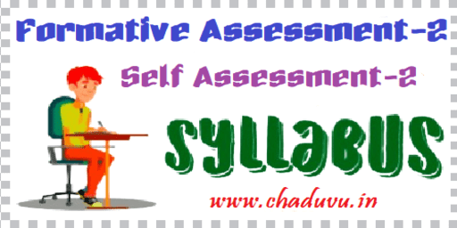 Formative assessment-2 Self assessment-2 Syllabus