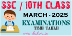 AP 10th Class SSC March-2025 Time Table