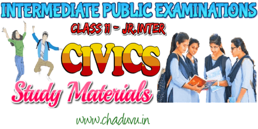 Class 11 Jr Intermediate CIVICS Study materials work books