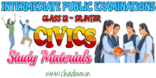 Class 12 Sr Intermediate CIVICS Study materials work books